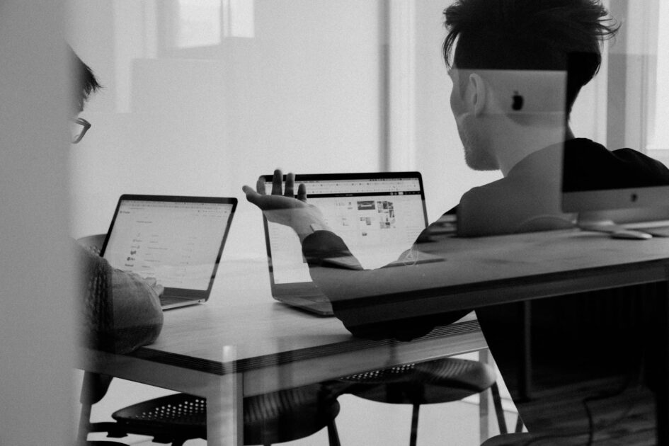 Two go-to-market experts are discussing the best strategy to build brand awareness