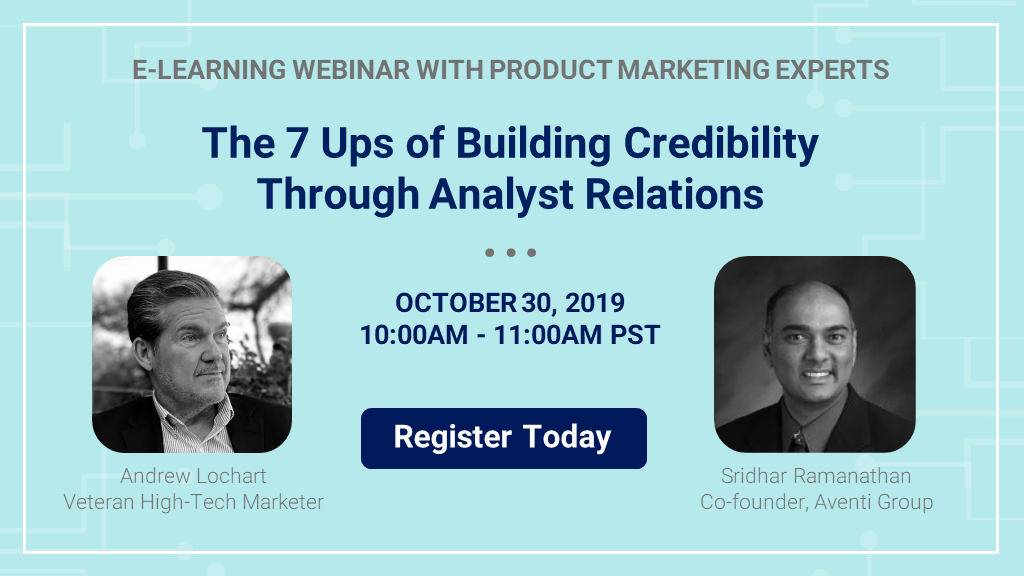 E-Learning Session: The 7 Ups of Building Credibility Through Analyst Relations