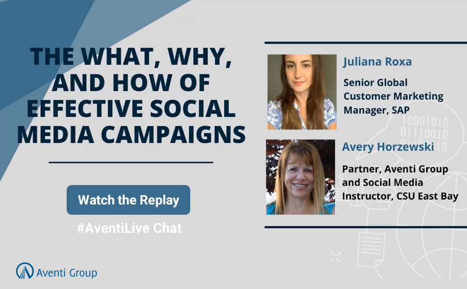 #AventiLive Chat: The What, Why, and How of Effective Social Media Campaigns