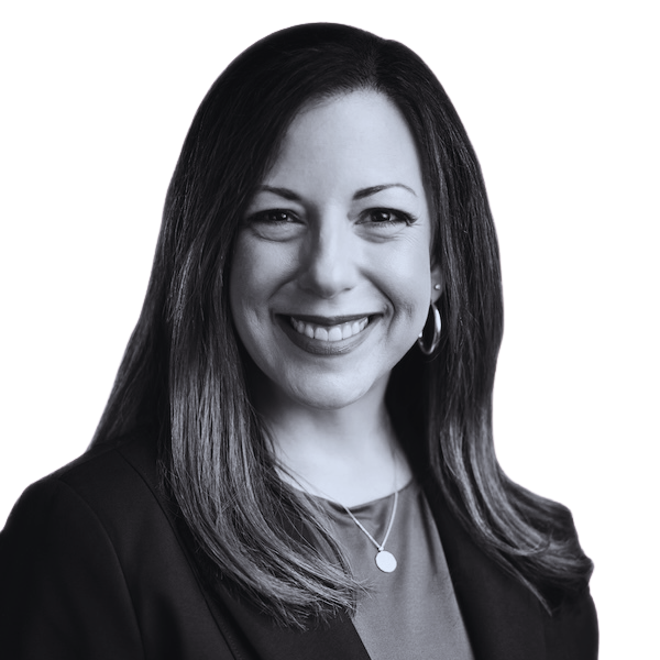 B&W photo of Jennifer Kling VP of Marketing Aventi Group